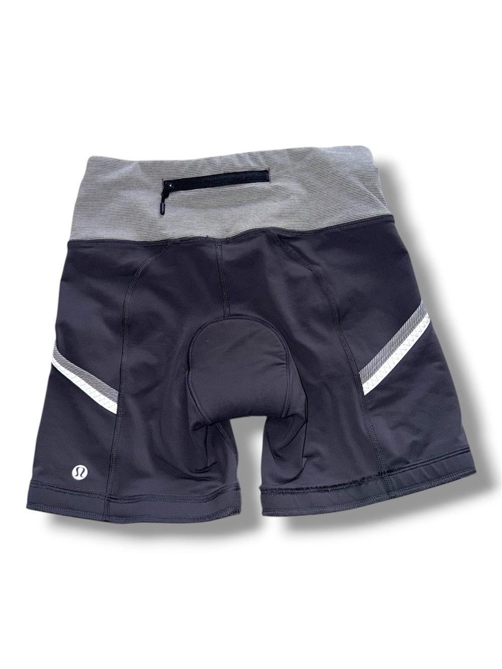 lululemon Grey Cycling Shorts Rare Reflective Vintage Size 6 Workout Loungewear